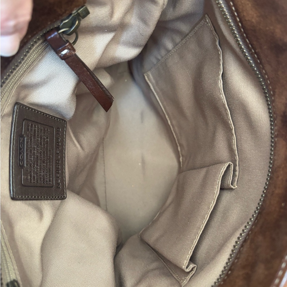 Coach VINTAGE Y2K 2006 (F10410) Mahogany Brown Suede Gallery Tote in VGUC - Picture 12 of 16